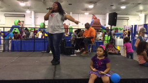 BlueRose singing Locked Away by Adam Levine & R City at the Tampa Bay Kids Expo 2015