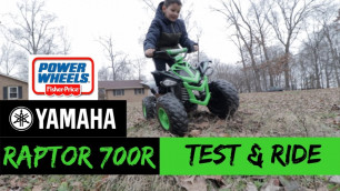 Kids Power Wheels / Yamaha Raptor 700R / Ride & Test / REVIEW / McGregor Family Vlogs