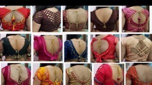 'Very beautiful new letest 2021 back neck blouse design poster video photos and images'