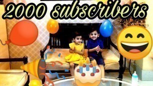 2000 subscribers celebration| Abdullah and fatima show| party time| Pakistan's kids channel