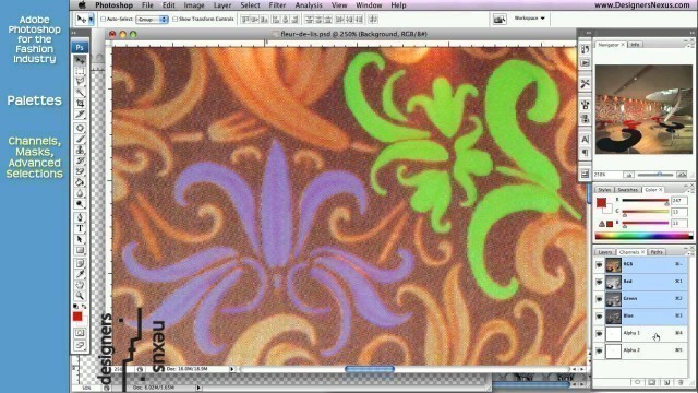 'Photoshop Tutorial for Fashion Design (19/24) Alpha Channels, Masks, Advanced Selections'
