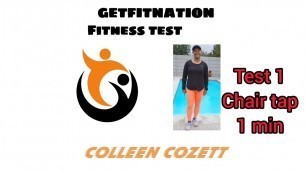 'Chair tap Test 1 - fitness test with GetFit with Colleen Cozett 