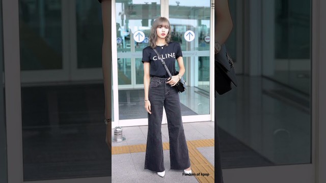 'Lisa\'s airport fashion|BLACKPINK| like,share, subscribe'