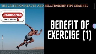 'Benefit of Exercise 1.'