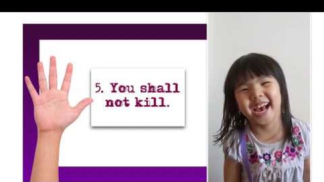 Teaching the kids 10 commandments (Catholic way) with finger gestures - easy to memorize BLOOPERS