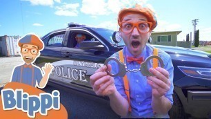'Blippi Learning About Police Cars | Educational Videos For Kids'