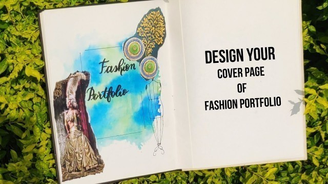 'Easy watercolor background technique | Design you cover page of fashion portfolio!'