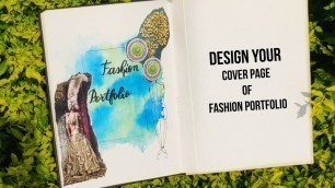 'Easy watercolor background technique | Design you cover page of fashion portfolio!'