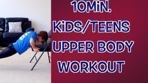 'Upper body workout for kids/teens at home - Kids fitness
