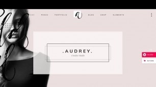 'Audrey WordPress Theme | Charming Fashion Theme | Fashion Portfolio Website'