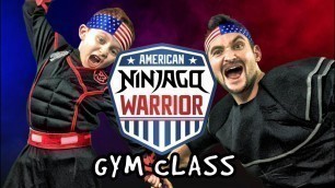 'Kids Workout! AMERICAN NINJAGO WARRIOR GYM CLASS! Real-Life VIDEO GAME! Kids Workout Videos, DANCE!'
