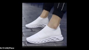 'SHOEMER New Men Socks Sneakers Black White Man Fashion Casual Shoes Breathable'