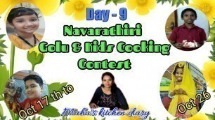 'Golu contest & Kids Cooking contest–Day 9 | Youtube Contest on Maha’s kitchen diary|Golu decorations'