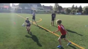 'TOUCH RUGBY DRILLS: Passing waves with progress to drop off, roll ball and dummy half pass'