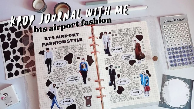 'kpop journal with me // bts airport fashion'