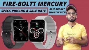 '\"Fire-Boltt Mercury Smart Watch\" Best Budget Smart Watch ? 