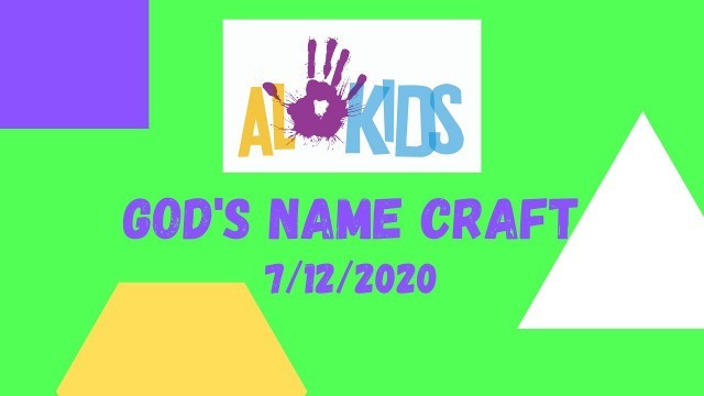 AL Kids Craft - God's Name: Ten Commandments Sticker Scene (7/12/2020) All Ages