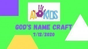 AL Kids Craft - God's Name: Ten Commandments Sticker Scene (7/12/2020) All Ages