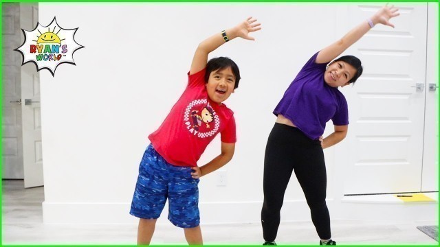 'Kids Workout Video at home 30mins Family fun with  Ryan\'s World!!'