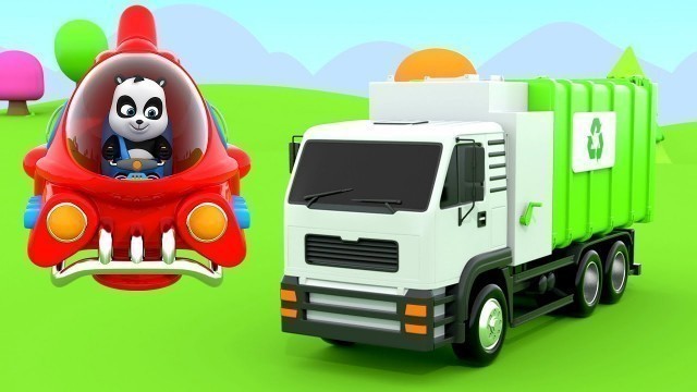'Garbage Truck Assembly | Construction Vehicles For Kids - Pinky & Panda KIDS TV'