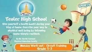 'Circuit Training | Monday Workout | Virtual Fitness | Teoler High School'