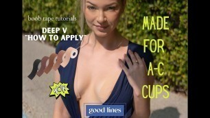'Boob Tape Application on C Cup for Deep V Outfits!'