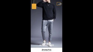 '2019 New Fashion Brand Sweater Man Pullovers Turtleneck Jumpers Autumn Korean Style'