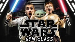 'Kids Workout! STAR WARS! MANDALORIAN GYM CLASS! Real-Life VIDEO GAME! Kids Workout Videos, DANCE, PE'
