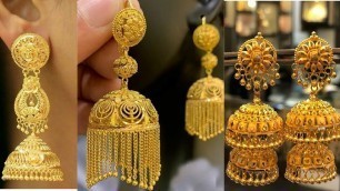 'New Design Gold Jhumka Earrings |Gold Jewellery | KV Fashion'