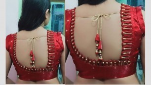 'Very beautiful new letest back neck blouse design cutting stitching - Kriti fashion designer'