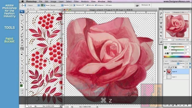 'Photoshop Tutorial for Fashion Design (07/24) Tools - Eraser, Bucket, Gradient'