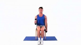 'How to do a sitting hammer curl with dumbbell'