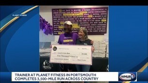 'Fitness trainer completes 3,500-mile run to benefit two charities'