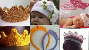 'Crochet baby headband design beautiful colour collection,crochet baby new fashion'