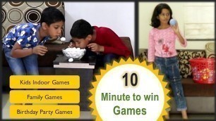 '10 one minute games for kids and adults | indoor games for kids | 10 awesomely fun indoor games'