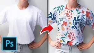 'How to Add Patterns & Prints to Clothing in Photoshop | Put Any Design on a Shirt using Photoshop'