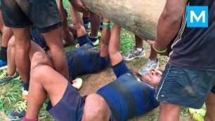 'Just Hard Work - Fijian Rugby Players Training | Muscle Madness'
