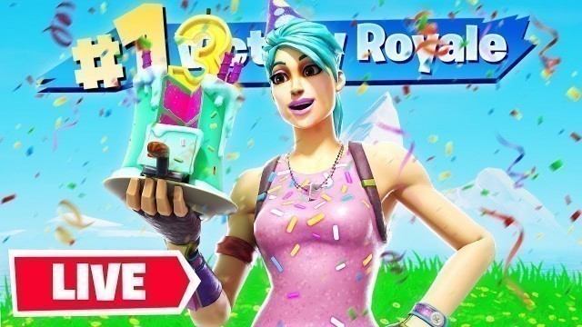 'BIRTHDAY STREAM HUGE GIVEAWAYS! Fortnite Fashion Show Live Viewer Games | Fortnite Battle Royale'