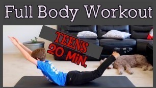 'Kids workout / Full body Exercises for kids/teens at home 