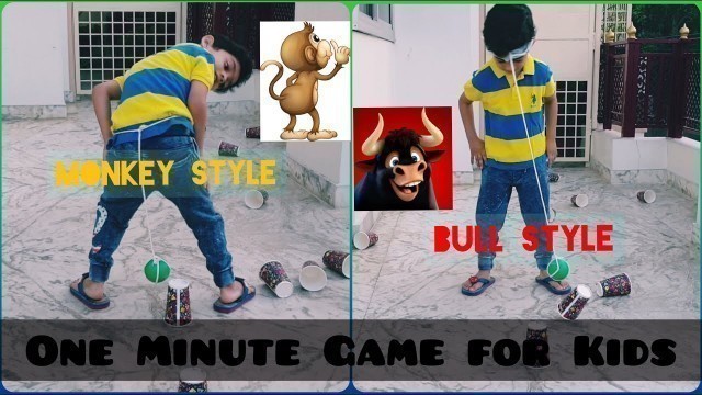 'Stay at home play at home| Fun indoor games for kids| Minute to win it family game| kids Party games'