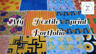 'My Textile print design portfolio | Textile print layout | Fashion design |#Artet at Home| Malayalam'