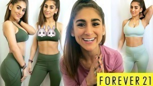 'FOREVER 21 CUTE AND AFFORDABLE GYM LEGGINGS & SPORTS BRAS | Try On'