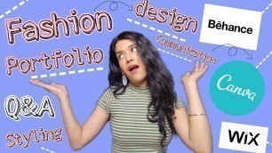 'How to make Fashion Portfolio |Q&A |Fashion designing , Communication ,Styling'