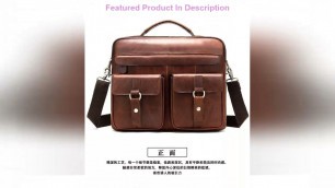 'Review Solid Color Shoulder Bags for Male Fashion New Business Man Bag PU Leather Men Crossbody Mes'