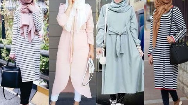 'Casual Hijab Outfit - Tunic Lookbook 2016  سترات للمحجبات'