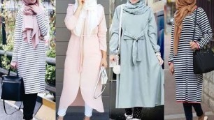 'Casual Hijab Outfit - Tunic Lookbook 2016  سترات للمحجبات'