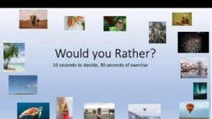 'Would you Rather? Fitness and Exercise for Kids'