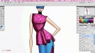 'Fabric Rendering in the ESMOD Dubai Photoshop & Illustrator Course'