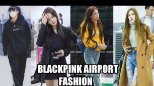 'Blackpink Airport Fashion | Amylinkzz #blackpink #blink #lisa #rosé #jisoo #jennie #kpop'