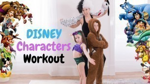 'DISNEY CHARACTERS KIDS WORKOUT | MARVEL WORKOUT | MOM & KIDS AT HOME | PE AT HOME'
